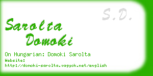 sarolta domoki business card